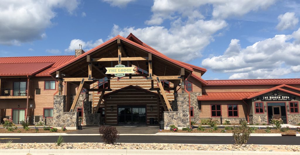 Exterior main entrance of the Lodge at Mauston